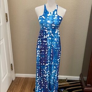 Cynthia Rowley Blue and White Maxi Dress